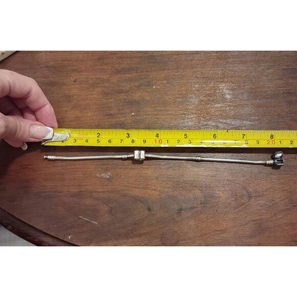 Pandora Sterling Silver Large 8" Bracelet with #1 Mom Heart Charm never worn - Picture 11 of 15